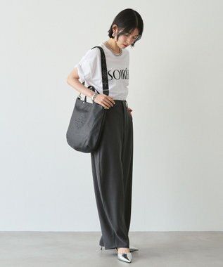 russet 《トートバッグ人気NO.1モデル》スリム2WAYトートバッグ <エンボスモノグラム>(CE-1611) Black