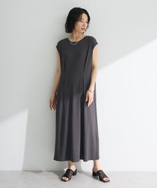 Green Parks 前後２ＷＡＹウエストタックワンピース Charcoal Gray