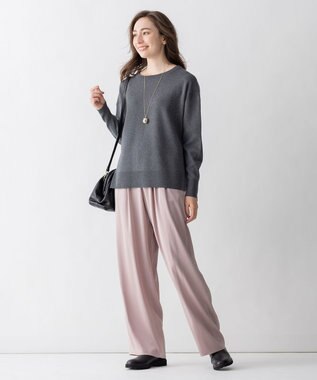 自由区 【Sサイズ有】コットンカシミヤ ニットトレーナー グレー系