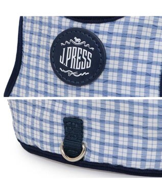 PET PARADISE J.PRESS クールベスト ハーネス 《チェック柄》 Ｓ 小型犬 ホワイト×ブルー