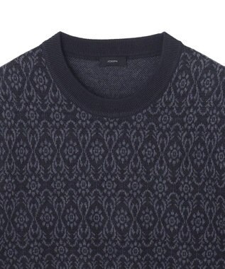 JOSEPH HOMME オーナメントジャガード　ニット ネイビー系5