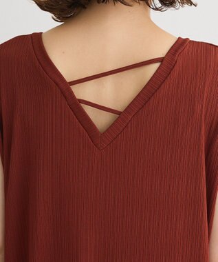 Green Parks 前後２ＷＡＹウエストタックワンピース Red