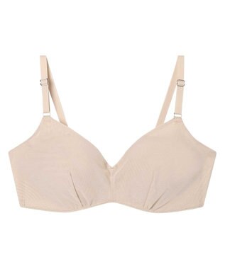une nana cool 【リニューアル】364ブラ シンプル ノンワイヤーブラ ベージュ