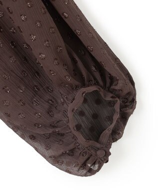 uncrave シアードットジャガード ブラウス ブラウン