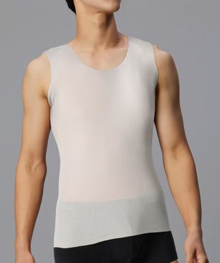 WACOAL MEN 【オーガニック綿混インナー】多機能を着る。綿の贅沢オーガニック 汗取り機能つき ノースリーブ GL5211 /ブロス バイ ワコールメン グレー