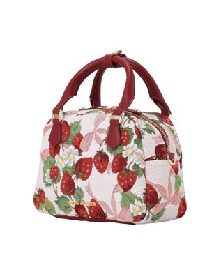 Maison de FLEUR いちごゴブラン2Wayボストンバッグ Red