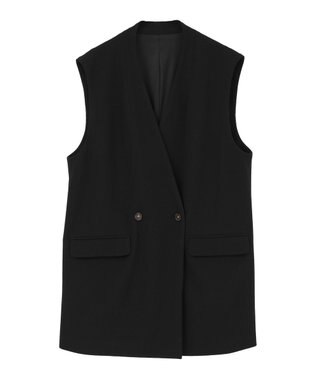 Green Parks Ｏ．洗えてストレッチ　Ｗボタンベスト Black