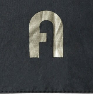 MOONBAT FURLA(フルラ) 晴雨兼用日傘 折りたたみ傘 フワクール生地使用 軽量 無地×アーチロゴ ブラック