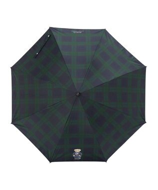 MOONBAT 【軽量】POLO RALPH LAUREN 晴雨兼用日傘 長傘 チェック／遮光 遮熱 UV ダークグリーン