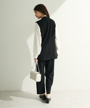 Green Parks Ｏ．洗えてストレッチ　Ｗボタンベスト Black