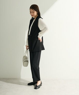 Green Parks Ｏ．洗えてストレッチ　Ｗボタンベスト Black