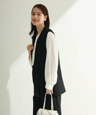 Green Parks Ｏ．洗えてストレッチ　Ｗボタンベスト Black