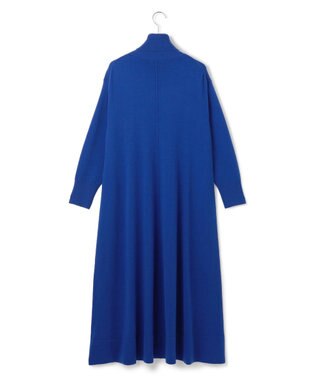 J.PRESS YORK STREET 【WOMEN】ANTI PILLING WOOL Aラインニットワンピース ブルー系