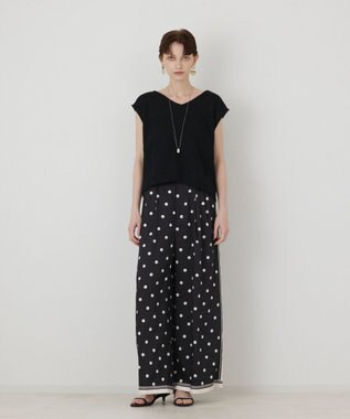 GRACE CONTINENTAL カールヤーンシアートップ ブラック