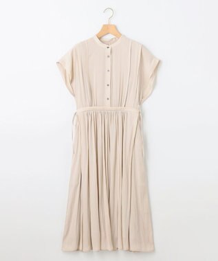 組曲 ギャザーライトデシン ワンピース サンドベージュ系