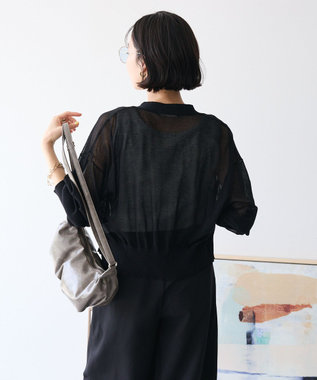 CRAFT STANDARD BOUTIQUE シアーニットカーディガン Black