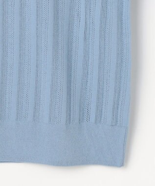 J.PRESS LADIES Rayon Elite Stretch クルーネック ニット サックスブルー系