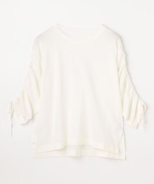 ANY L シアーシャーリングスリーブニット エクリュ