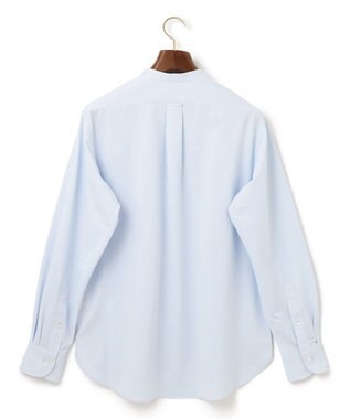 J.PRESS MEN 【KING SIZE】ピンチェックジャージ バンドカラーシャツ サックスブルー系