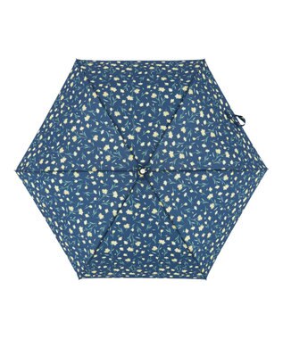 MOONBAT estaa 【耐風】折りたたみ傘 ダンシングフラワー UV ネイビーブルー