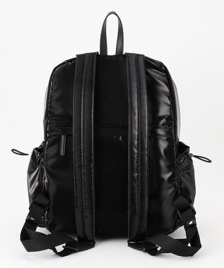 LA BAGAGERIE メタリックドロストポケット　リュックサック ブラック