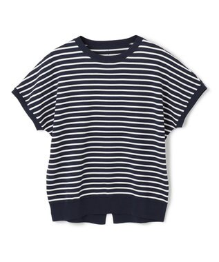 UNFILO スゴ機能美 コンパクト ニット ネイビー×オフ