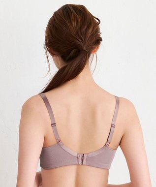 WACOAL 【小さく見せるブラ】 シンプル ブラジャー 着やせ効果 コンパクトにメイク バストの突出をおさえる 背中の段差を軽減 大きいサイズ レディース BRB452 /ワコール シナモンブラウン