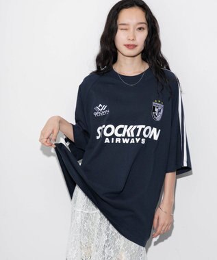  【ユニセックス着用ITEM/手洗い可/MLサイズ】ラインゲームロゴT