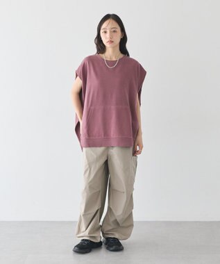 earth music&ecology ピグメントカンガルーポケットプルオーバー Bordeaux