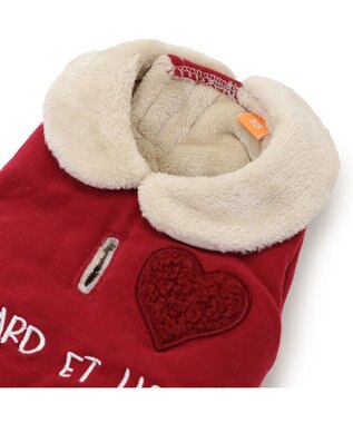 PET PARADISE リサとガスパール 遠赤外線 ベスト 《ハート》 小型犬 赤