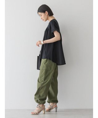 AMERICAN HOLIC フレアヘムフレンチスリーブカットプルオーバー Black