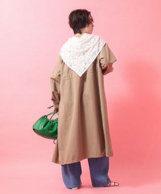 Green Parks ＳＥＴ２点フォトＴシャツ＋レーススカーフ Off White