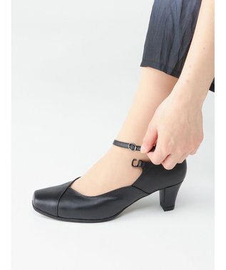 ASICS WALKING ペダラウォーキングシューズ 3E ヒール高5.0cm ブラック系