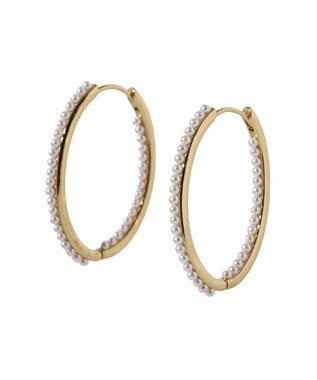 Green Parks パールラインワンタッチピアス Gold