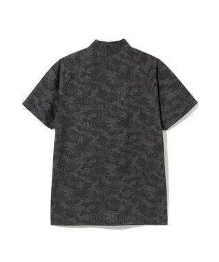 ZERO HALLIBURTON クールドッツ カモ柄モックネックTシャツ ZHG-M6S6b 85192 ブラック