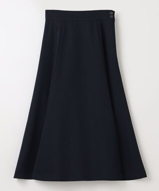 ANY SIS 【洗える】ロングタフタフレア スカート ネイビー