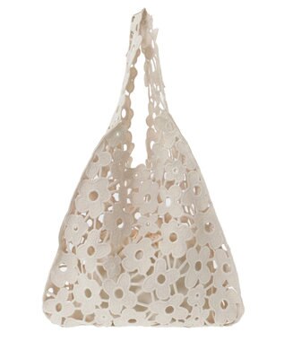 Green Parks ・ｃａｃｈｅ　ｃａｃｈｅ　フラワーレーストートバッグ Ivory