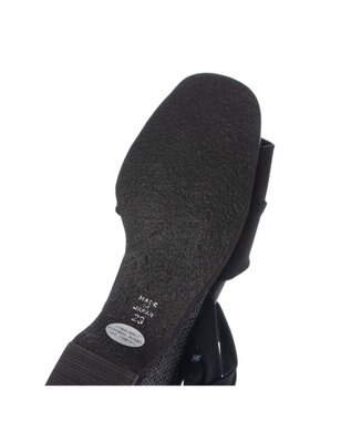 MODE ET JACOMO <D'ICI>アンクルストラップストレッチサンダル ブラック