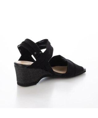 MODE ET JACOMO <D'ICI>アンクルストラップストレッチサンダル ブラック