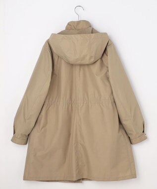 J.PRESS LADIES 【2way】スパンライクナイロンタッサー フーデッド コート キャメル系
