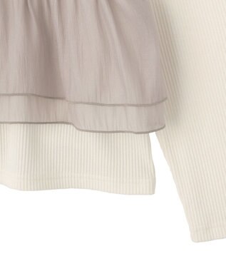 Green Parks オーガンジービスチェドッキングプルオーバー Gray