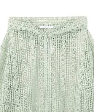 AMERICAN HOLIC 【先行予約】幾何学レースフードシャツ Light Green