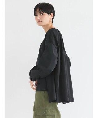 AMERICAN HOLIC 異素材バックタックドッキングプルオーバー Black