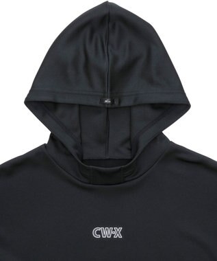 CW-X 【UNISEX】 CW-X 【STYLE FREE】 フードつき スポーツ プルオーバー 長袖 スウェット パーカー トップス ユニセックス DLR189 /ワコール ブラック