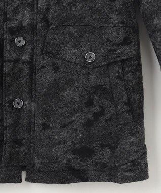 JOSEPH ABBOUD MOUNTAIN 【イタリア素材/ECOファー/9ポケット/ダウン/男女兼用】スライバーカモフラージュ　ダウンコート グレー系7