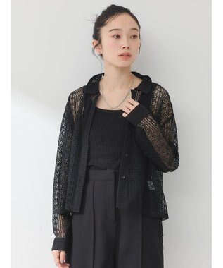 earth music&ecology シャーリングタンクトップ Black