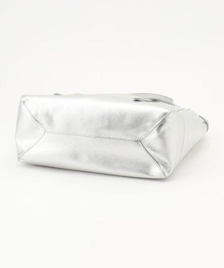 J.PRESS LADIES 【A4サイズ収納可】レザー トート バッグ シルバー系