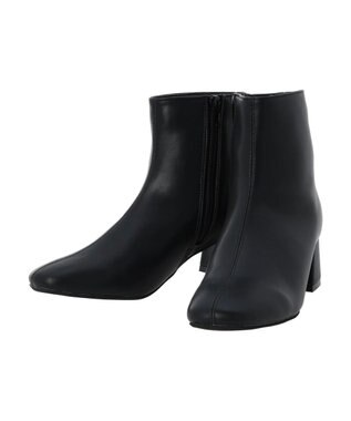 AMERICAN HOLIC スクエアトゥヒールショートブーツ Black