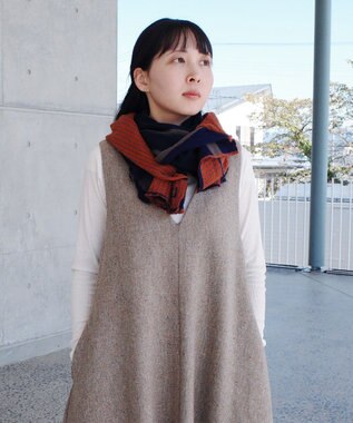 nitorito FUDGE12月号掲載【UNISEX】sora スヌード navy