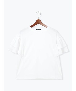 Te chichi 【接触冷感/遮熱/吸水速乾】フリルスリーブビッグTシャツ オフホワイト